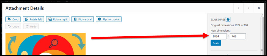 WordPress New Dimensions Fields in Media Library