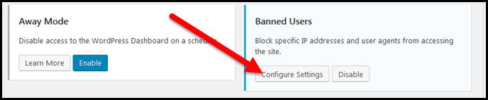 banned users configure settings button