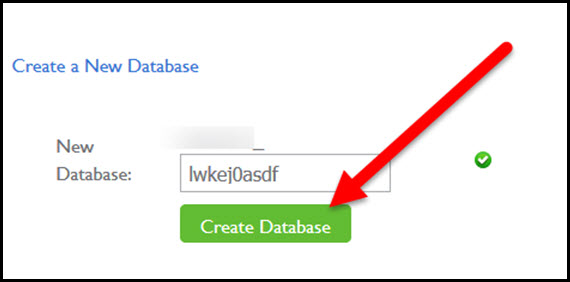 create database button