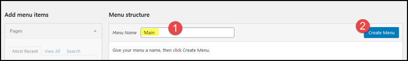 create menu button