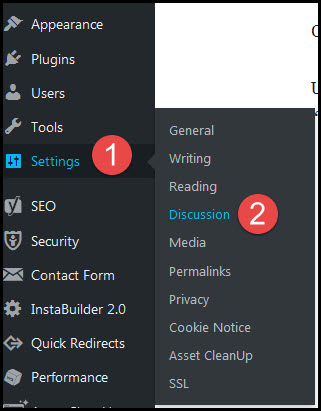 discussion settings in wordpress