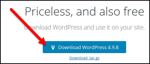 download wordpress button