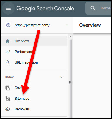 google search console sitemaps tab