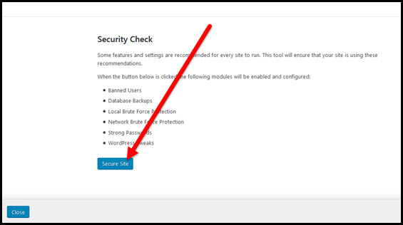 ithemes security secure site button