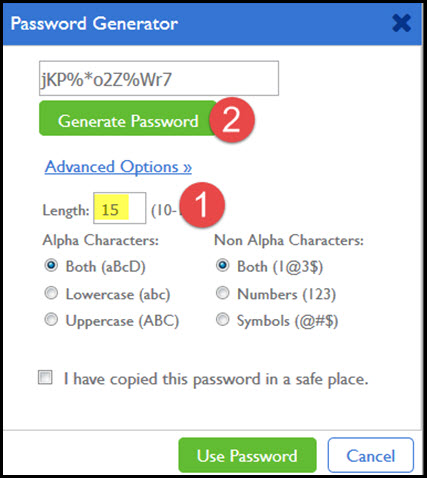 password field length