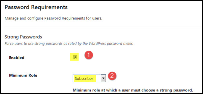 password requirements strong password settings