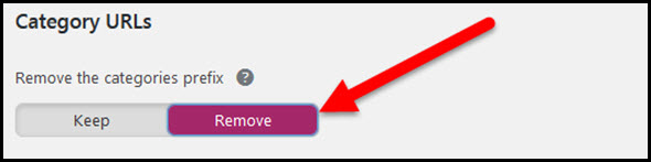 remove category urls setting