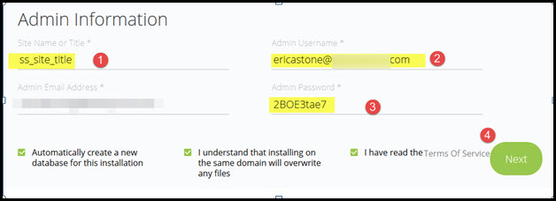 replace default site information fields