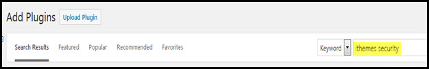 search for ithemes security wordpress plugin