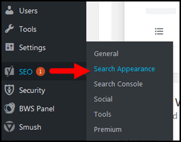 seo settings in wordpress dashboard