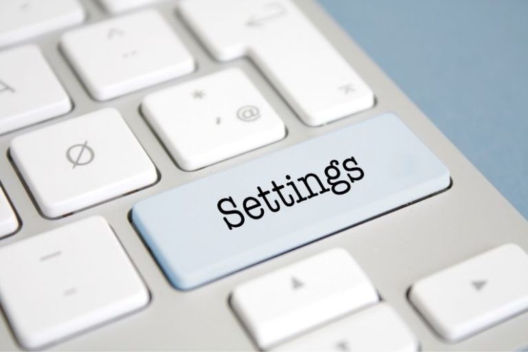 settings button