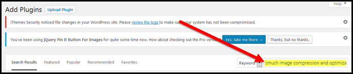 smush plugin search