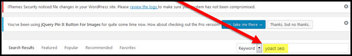 yoast seo plugin search
