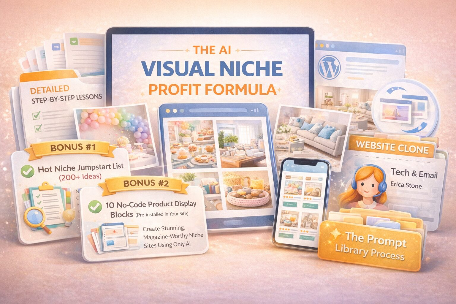 The AI Visual Niche Profit Formula Bundle Display