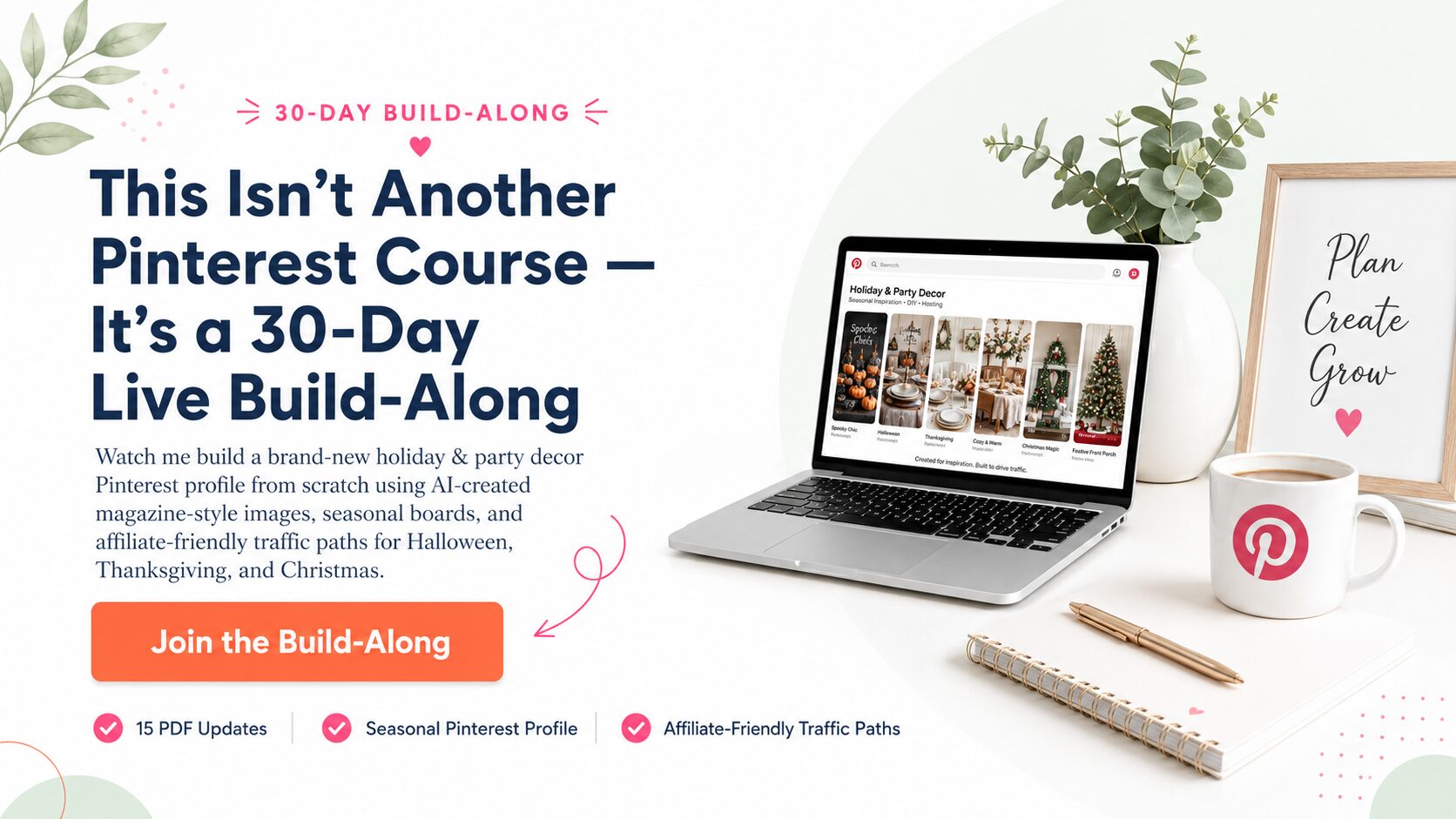 30 day Pinterest Build-Along cover image
