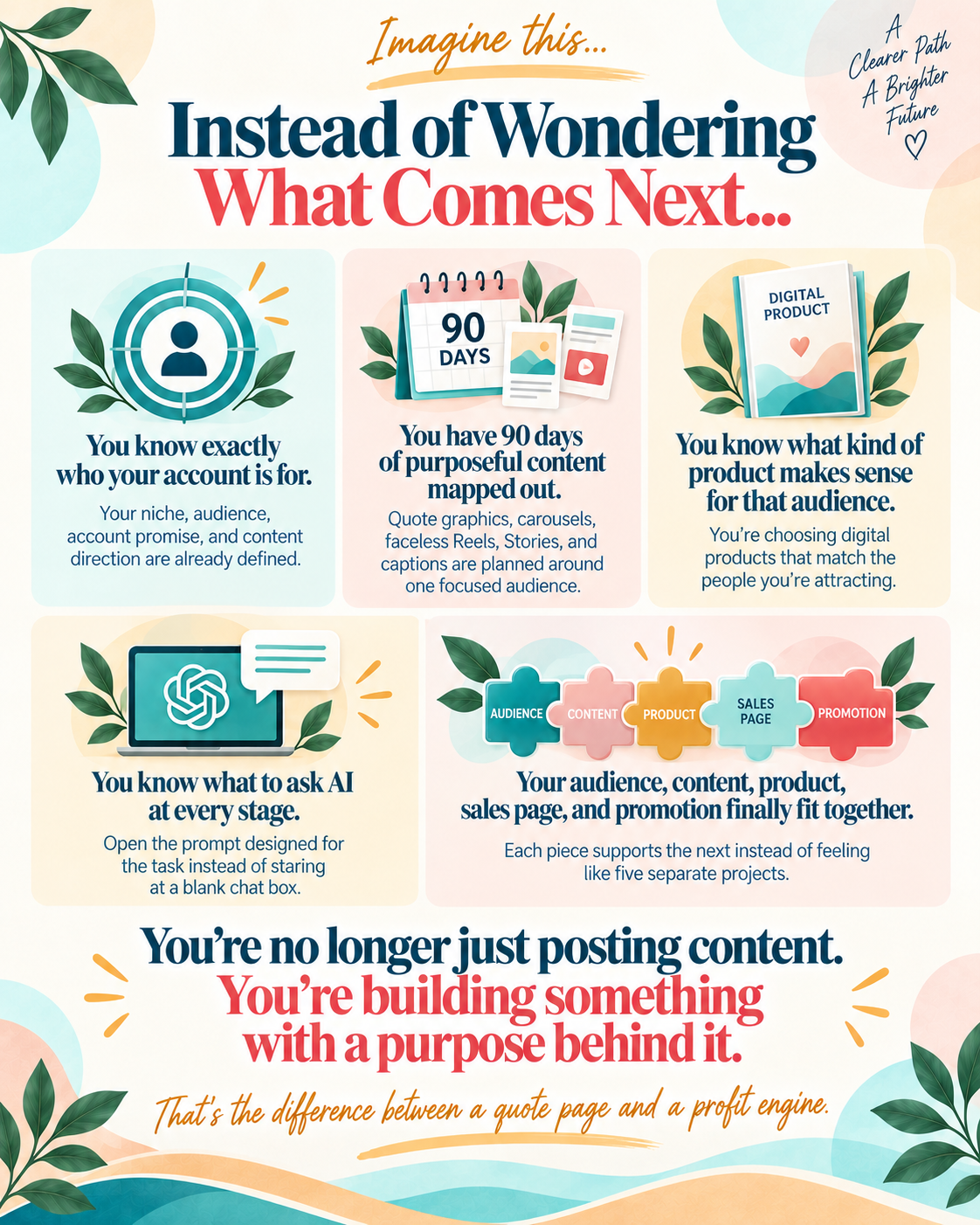 instead of wondering you build with a purpose for brighter future