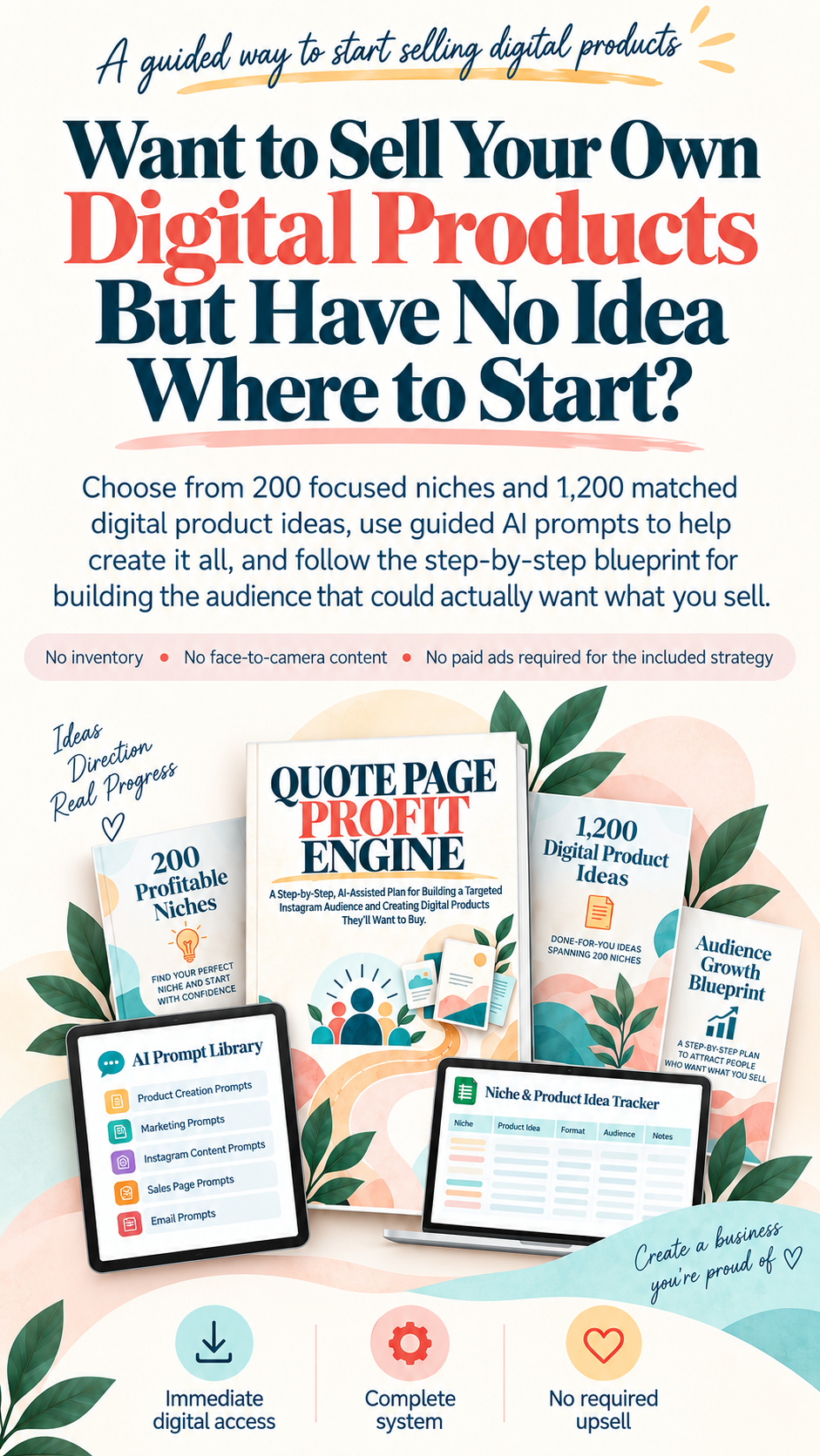 quote page profit engine sell your own digital products with instagram